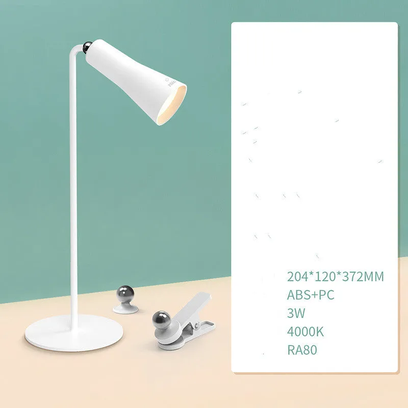 NVC Lighting multifunctional eye protection table lamp in Yingxue white with touch dimming