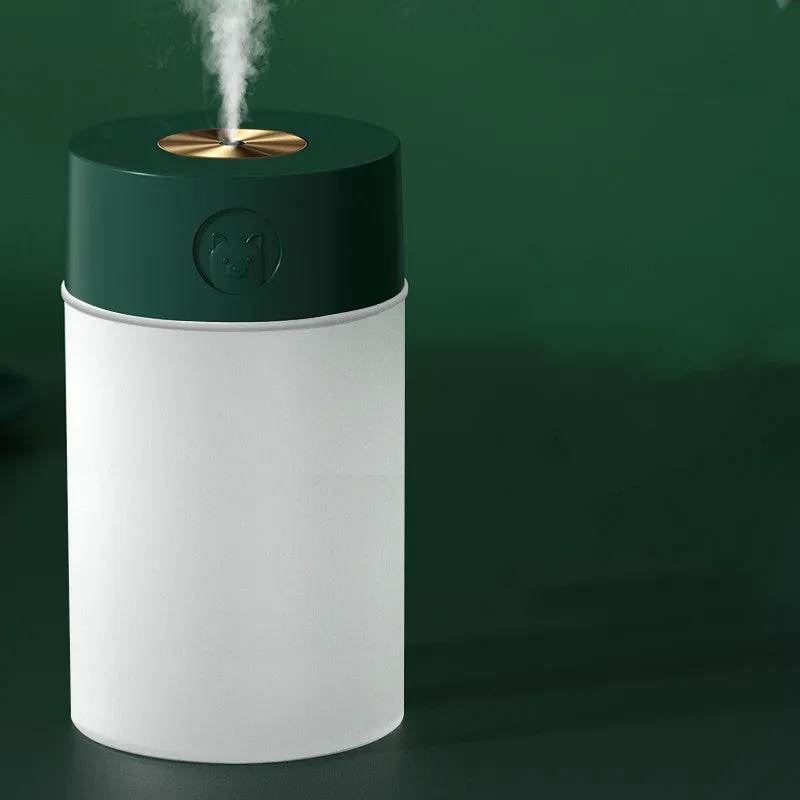 White bear edition dual-jet USB humidifier with 1.2L tank on a wooden desk