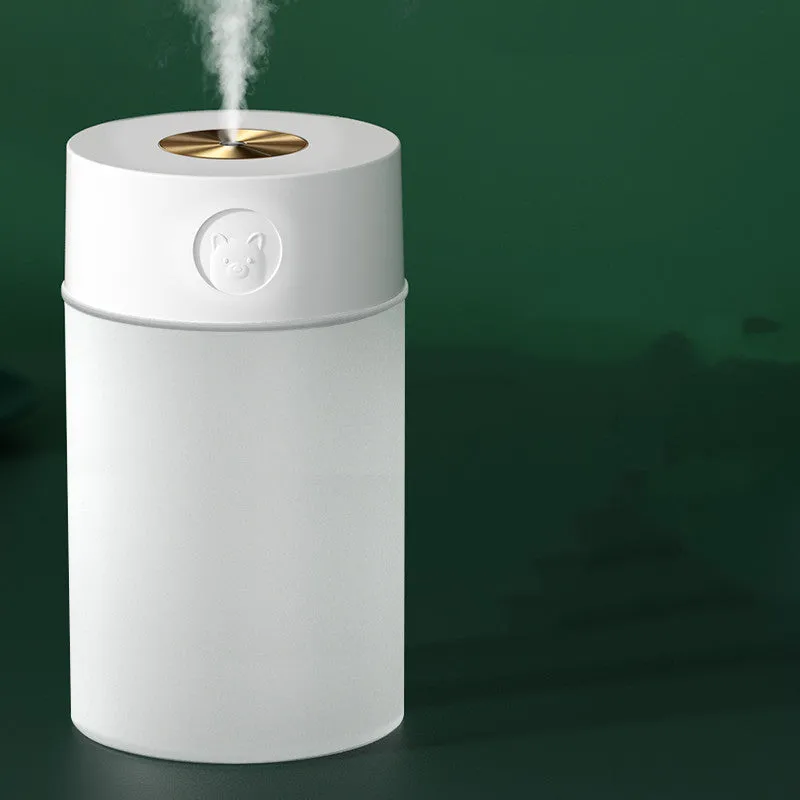 White bear edition dual-jet USB humidifier with 1.2L tank on a wooden desk