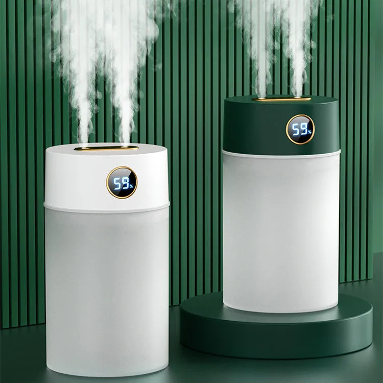 White bear edition dual-jet USB humidifier with 1.2L tank on a wooden desk