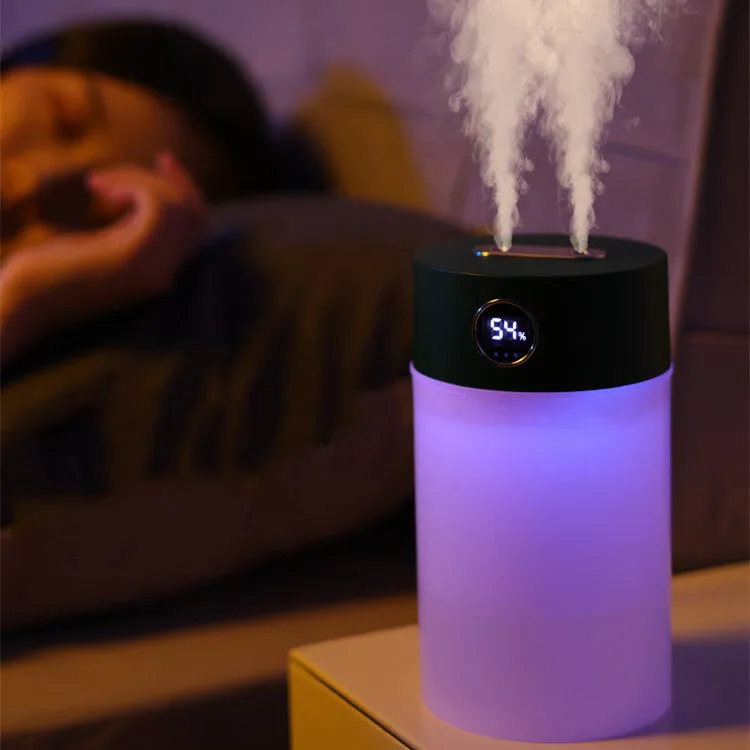 White bear edition dual-jet USB humidifier with 1.2L tank on a wooden desk