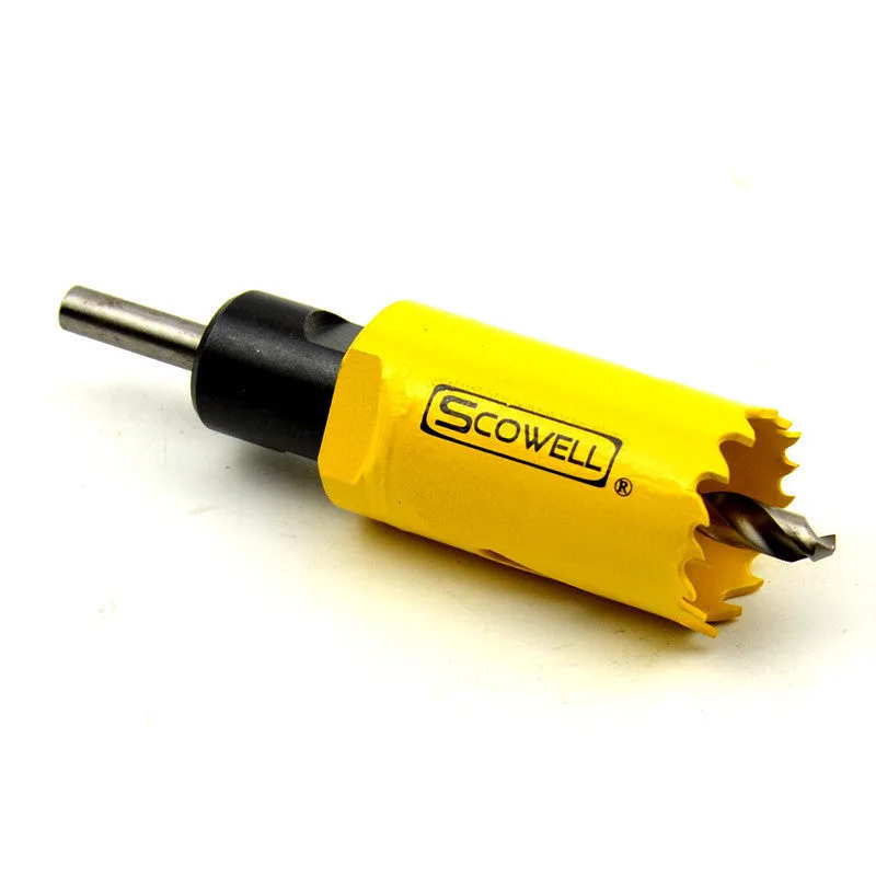 Bimetal M3 hole opener set with multiple hole saw sizes in a case.