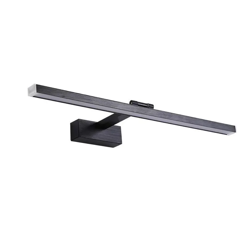 Front LED mirror cabinet lamp, waterproof, aluminium alloy, 40-120cm, black coffee gold silver brown