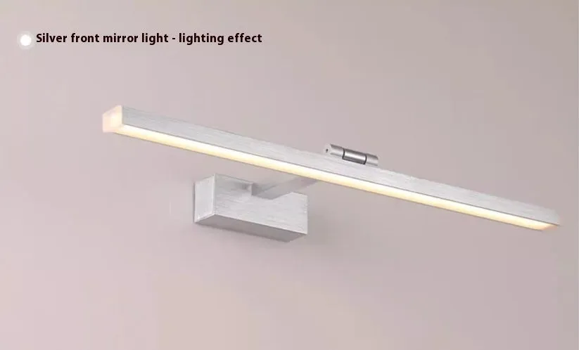 Front LED mirror cabinet lamp, waterproof, aluminium alloy, 40-120cm, black coffee gold silver brown