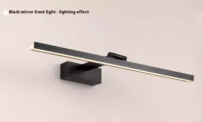 Front LED mirror cabinet lamp, waterproof, aluminium alloy, 40-120cm, black coffee gold silver brown