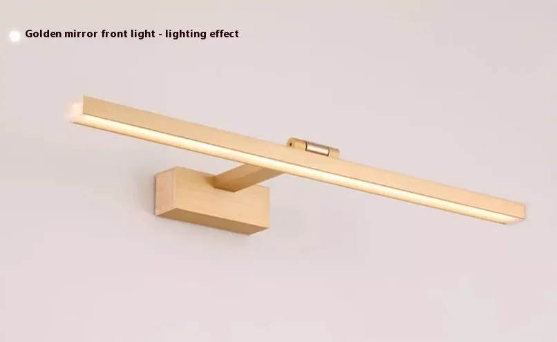 Front LED mirror cabinet lamp, waterproof, aluminium alloy, 40-120cm, black coffee gold silver brown