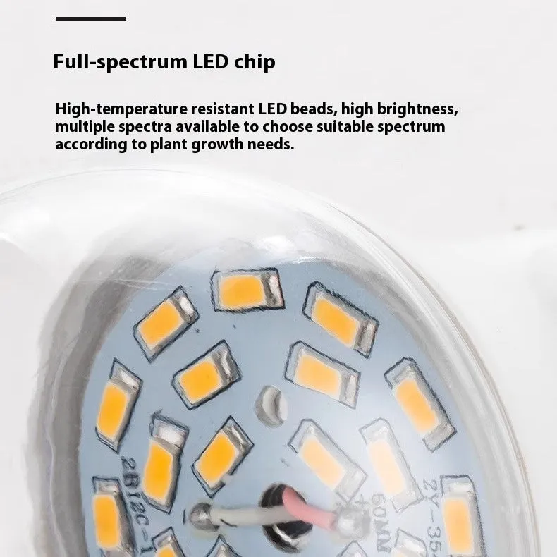 LED plant fill light bulb 9W 12W 15W 18W PC shell IP54 for chrysanthemum succulent dragon fruit passion fruit cultivation