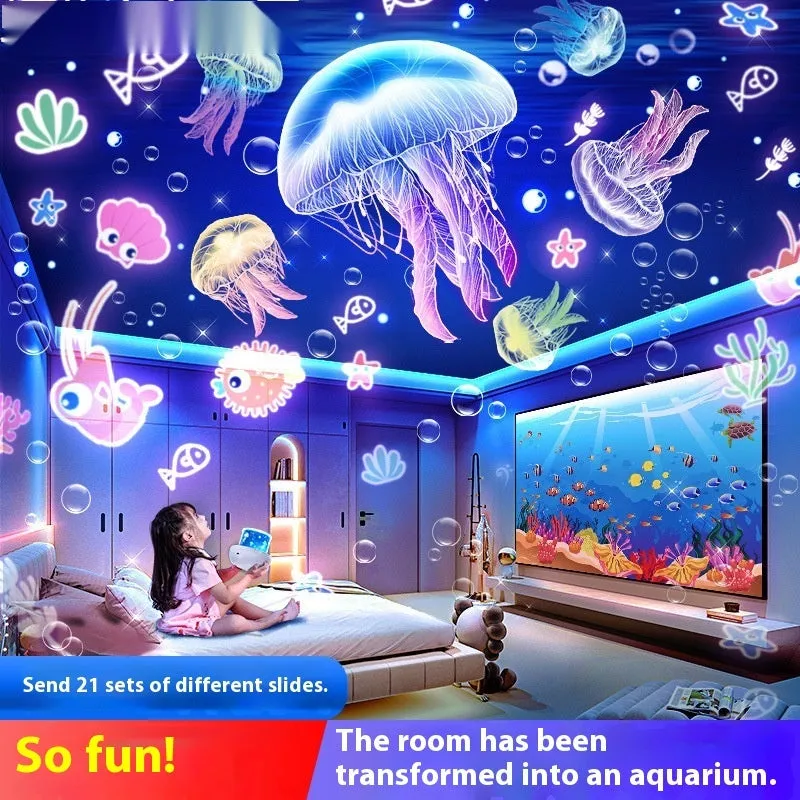 ONEFIRE dinosaur egg starry sky projection night light with 21 pictures