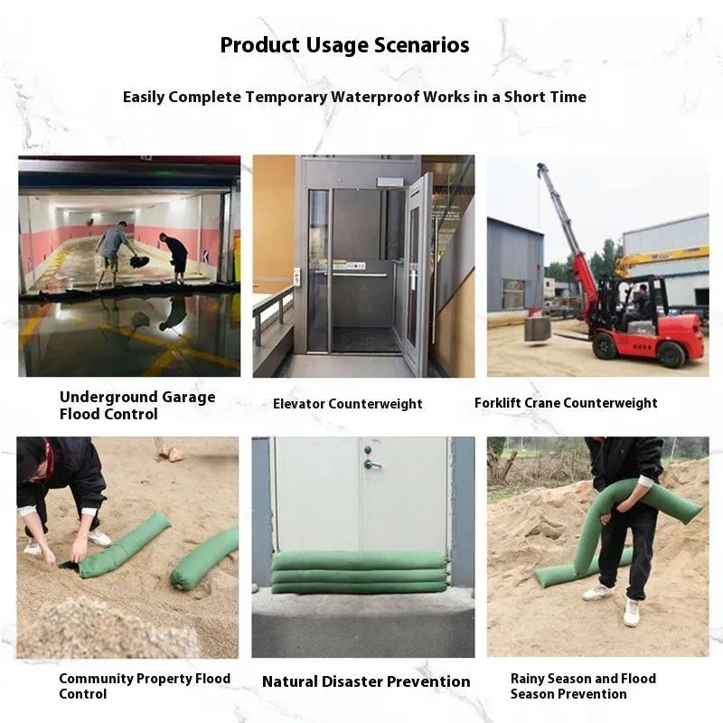 Canvas flood control sandbag strip in multiple sizes for emergency water barrier and fire prevention