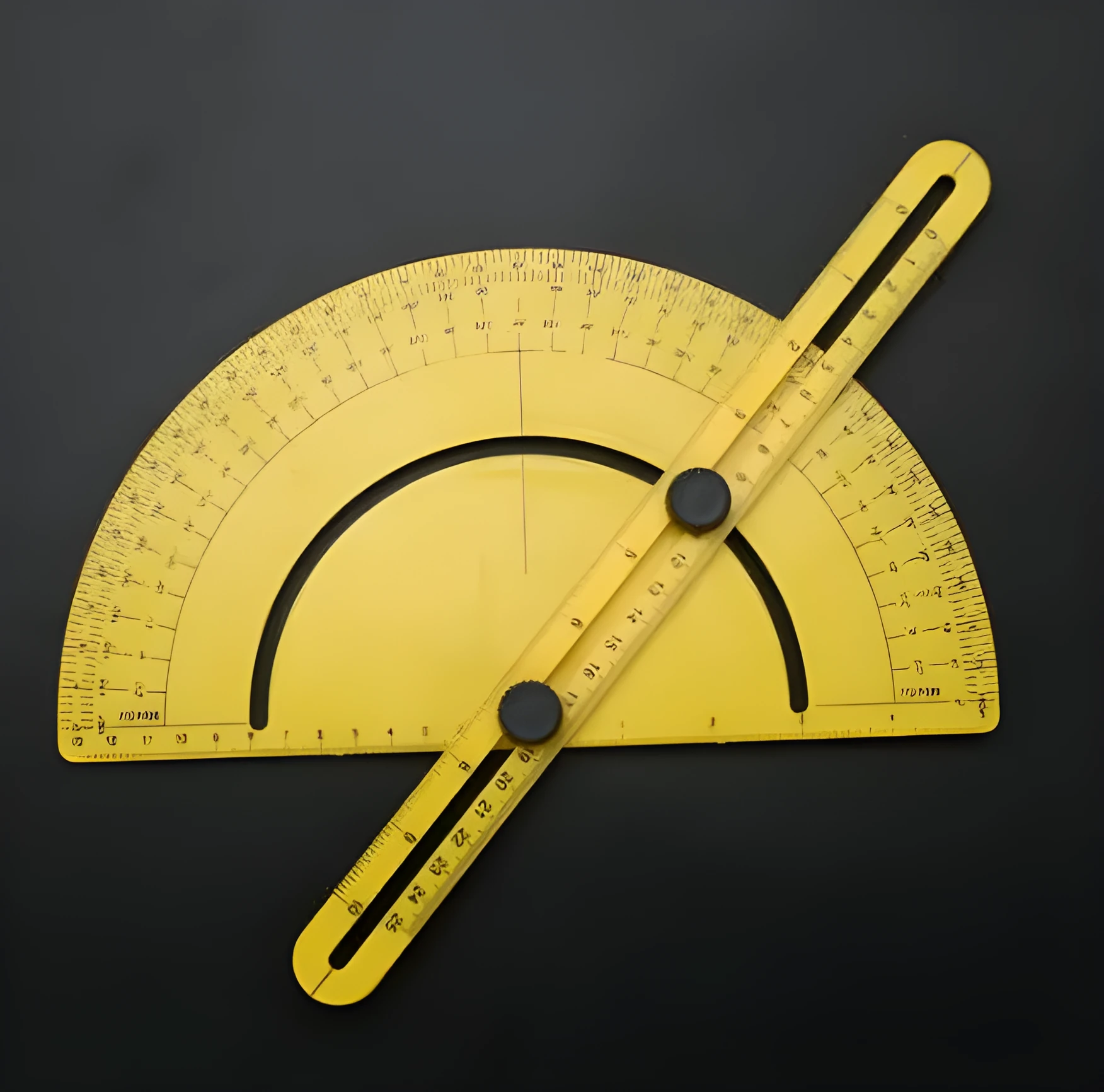 ABS plastic carpentry ruler with 180-degree measuring arm and scale board for angle verification