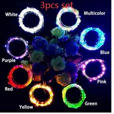 Copper wire LED string lights with bottle stopper for wine bottle decoration