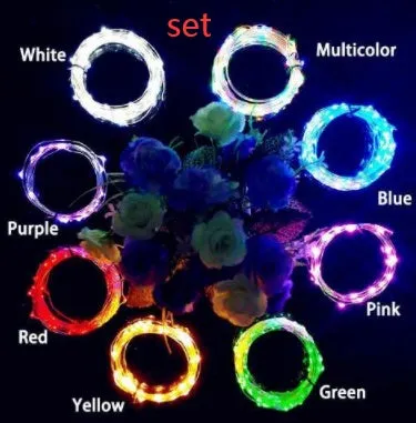 Copper wire LED string lights with bottle stopper for wine bottle decoration
