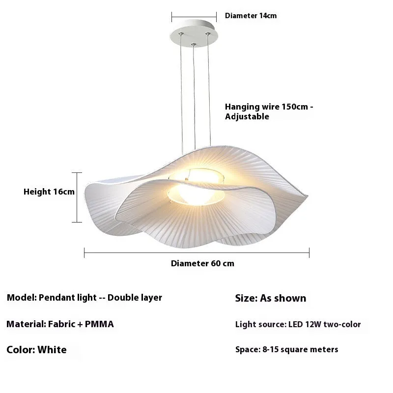 Nordic creative lotus leaf LED ceiling lamp chandelier for living room and bedroom home lighting