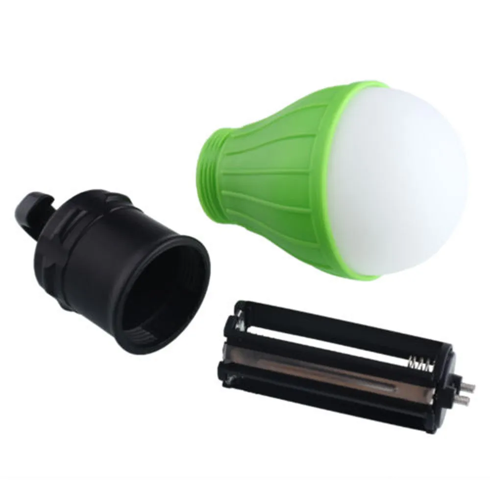 Portable LED camping light with hanging hook in red, yellow, blue, or green