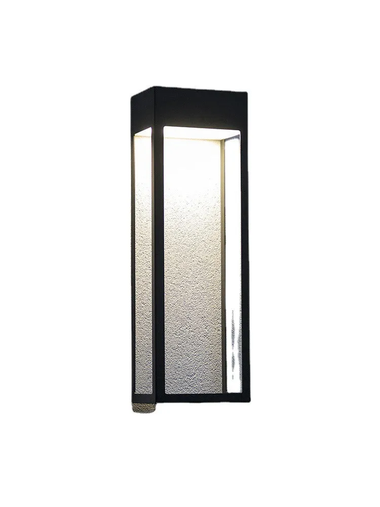 Outdoor waterproof stainless steel villa wall garden lamp IP54 black finish S size 350x150x100mm