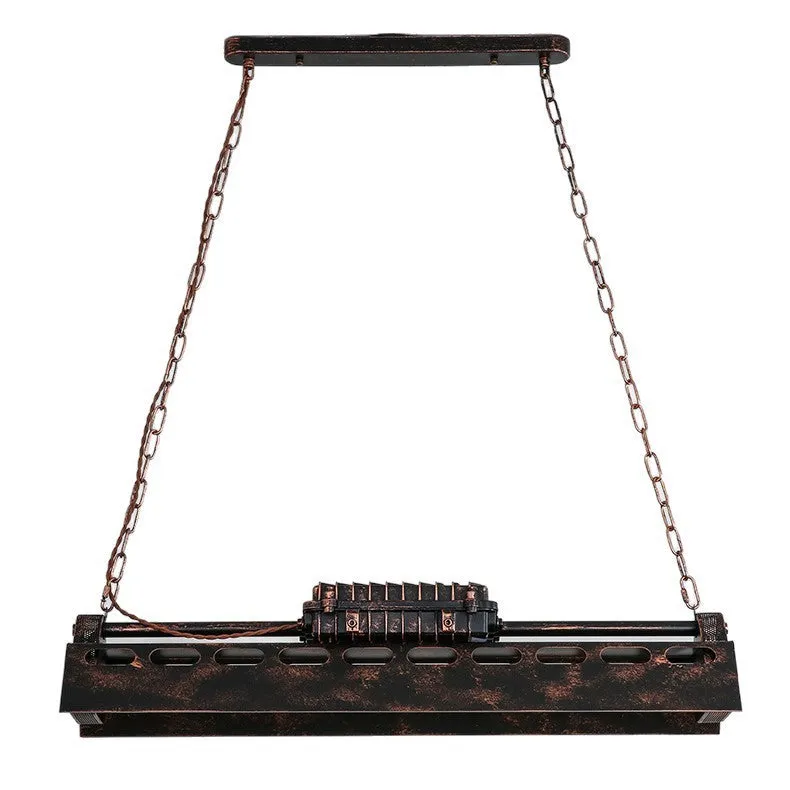 Retro industrial iron droplight with 4 heads 80cm in a nostalgic loft style for indoor use