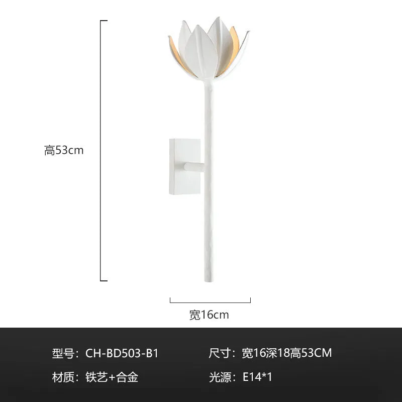 Modern soft-mounted staircase flower wall lamp American style warm light white finish
