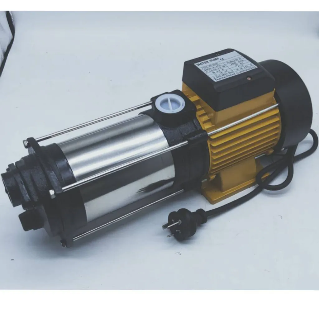 Stainless steel self-priming screw booster pump with cast iron housing for household water pressure boosting, AU plug