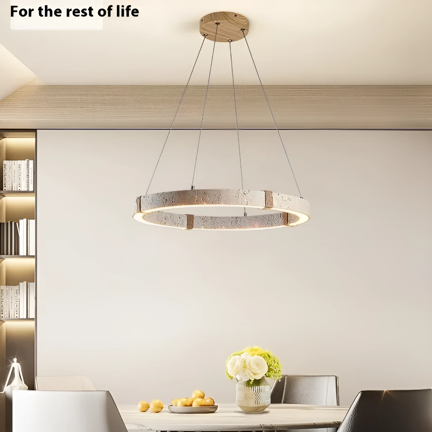 Retro chandelier mid-ancient style with silent wind design in 60cm diameter for bedroom or tea room