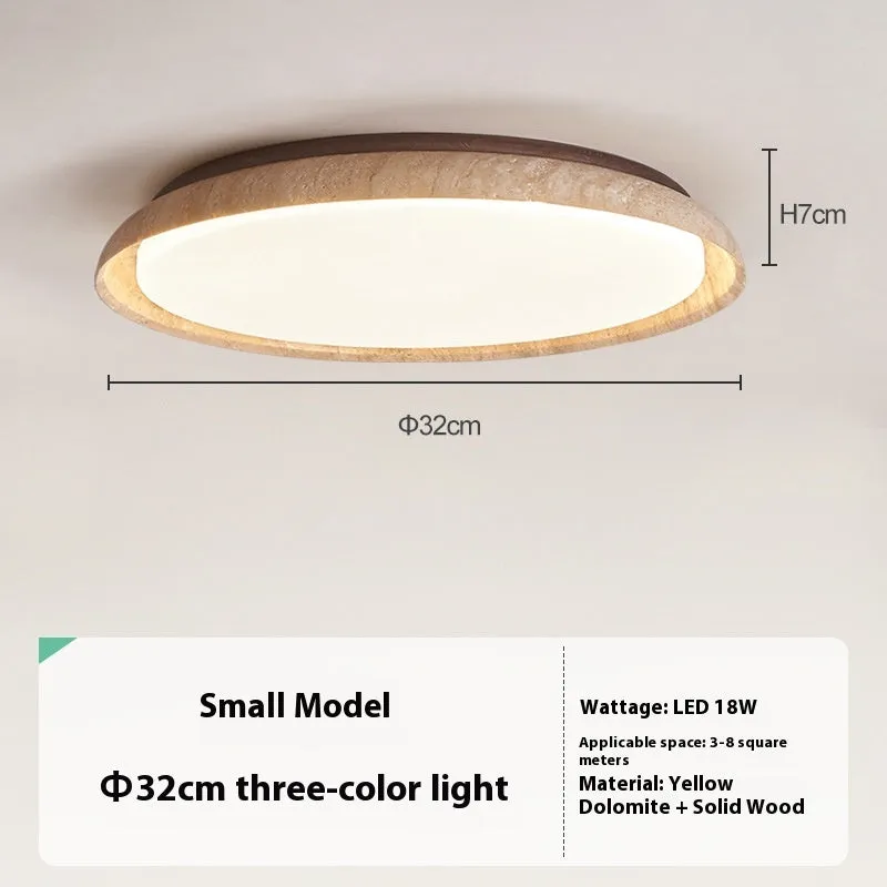 Japanese style retro ceiling lamp with LED tricolour light Silent Wind design 55cm diameter
