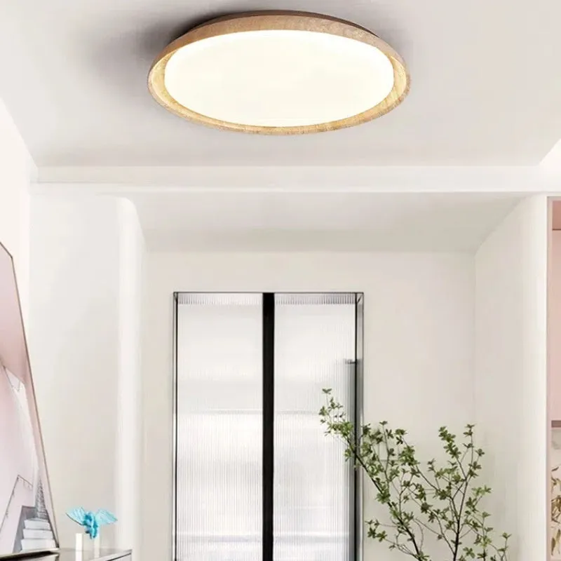 Japanese style retro ceiling lamp with LED tricolour light Silent Wind design 55cm diameter