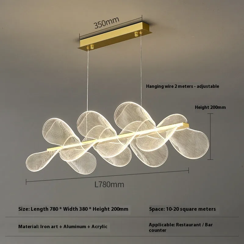 Italian minimal acrylic chandelier ceiling light iron frame 80cm circle
