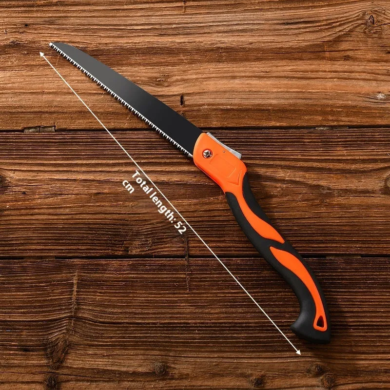 53cm folding saw with SK5 steel blade and ABS handle for wood cutting