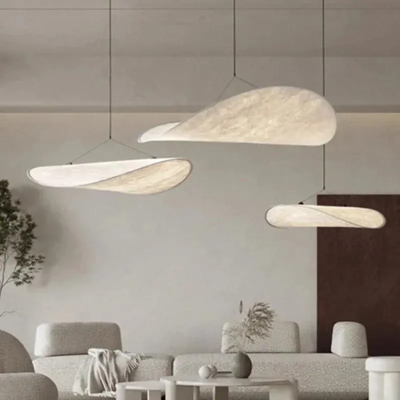 LED chandelier metal silk dining table kitchen bar pendant light remote control tri colour 60cm