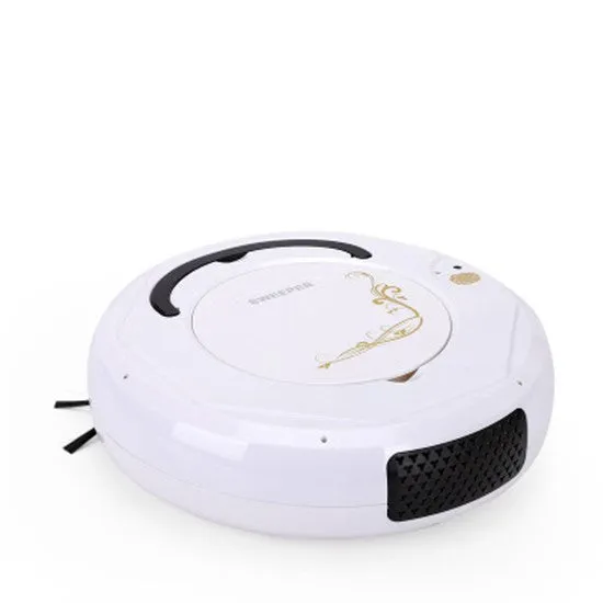 Lazy Smart floor sweeping robot vacuum cleaner in black, blue, white, blue light or white light