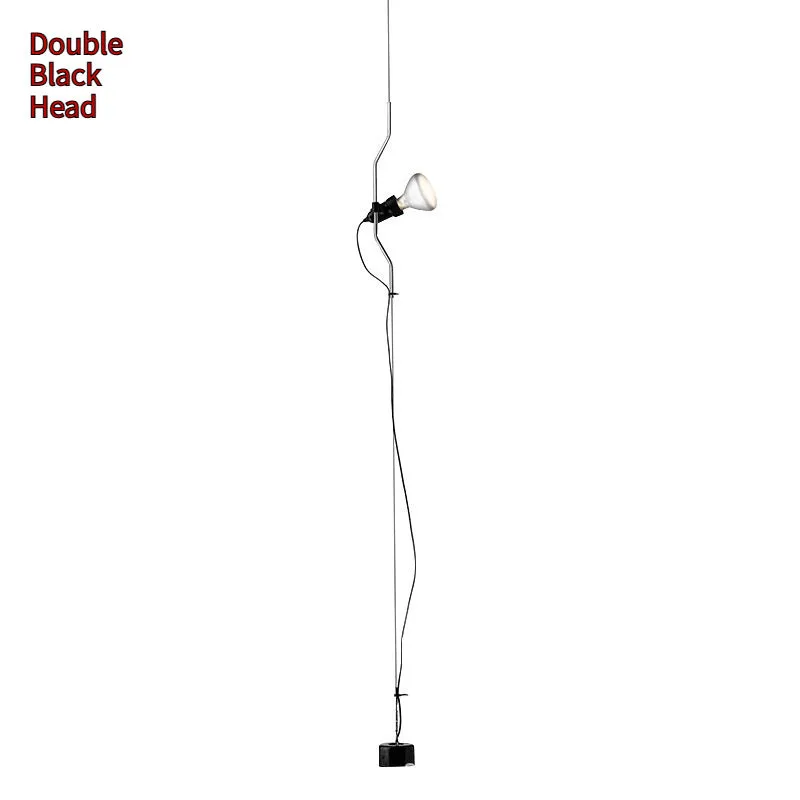 Italian adjustable small droplight alloy construction 3.5 m suspension wire modern simplicity black finish