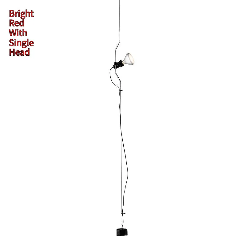 Italian adjustable small droplight alloy construction 3.5 m suspension wire modern simplicity black finish