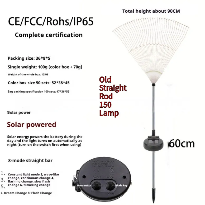 Solar powered fireworks lights with flower shape, IP65 waterproof, warm white and colourful options for garden outdoor ambient lighting