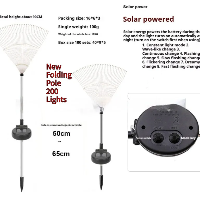Solar powered fireworks lights with flower shape, IP65 waterproof, warm white and colourful options for garden outdoor ambient lighting