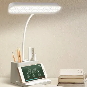 USB charging desk lamp with 26 LED beads, five-gear dimming, and Type-C interface in modern simple style