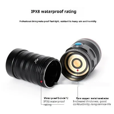 DX5S L2 single flashlight aluminium alloy 50W long-range outdoor camping lantern 145x64x58mm