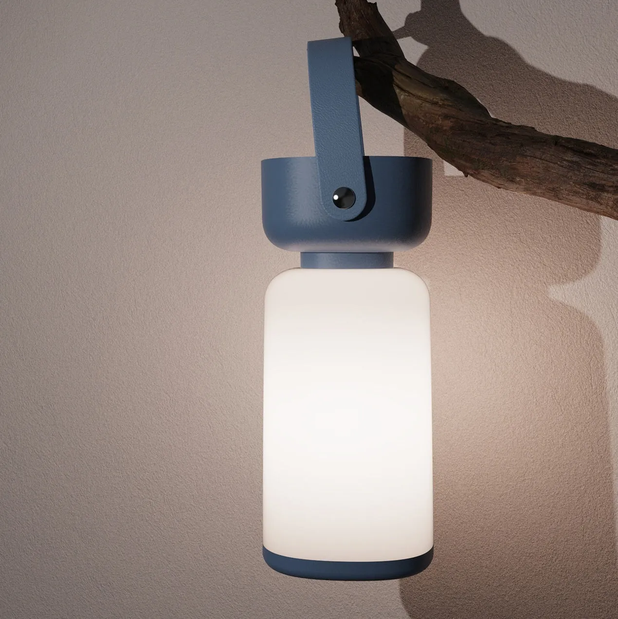 Outdoor camping lantern portable lamp USB charging waterproof tent light LED in blue colour