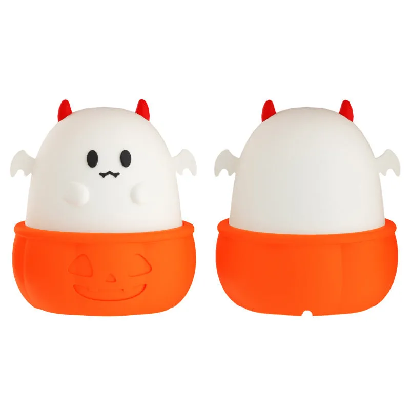 Small USB-charged silicone night lamp with warm light, 87.8x72mm, children's bedroom design