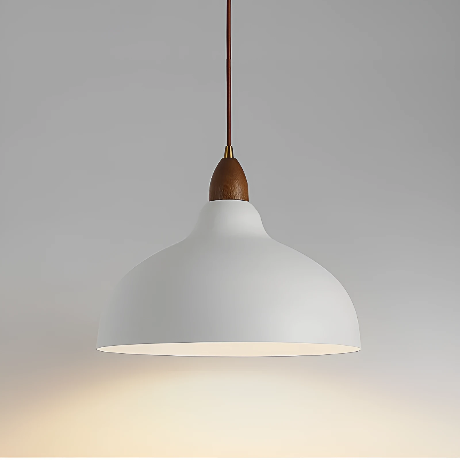 Simple modern Japanese style LED chandelier 35cm black iron ceiling light for bedroom dining room