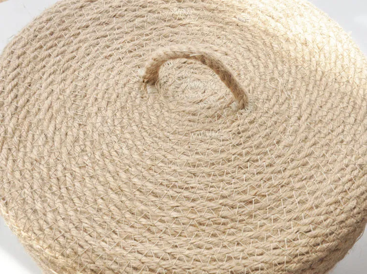 Japanese style linen fabric storage basket with cover in three sizes for bedroom organisation