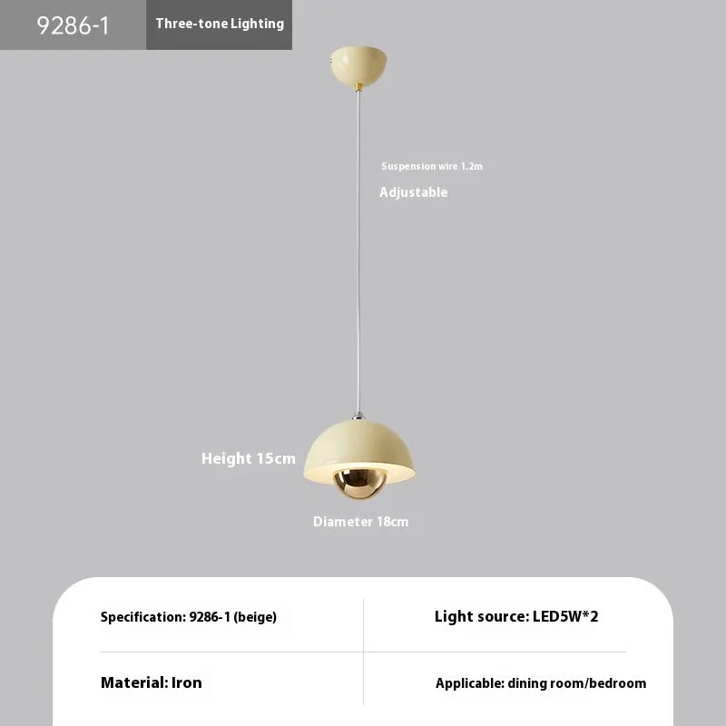 Minimalist retro pendant light 18cm small droplight in black finish for home bedroom restaurant bar
