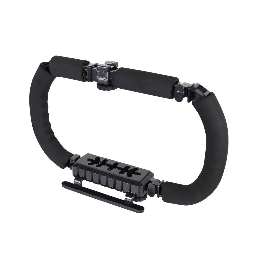 U-shaped aluminium alloy camera stabiliser 30x20cm with hot shoe mount