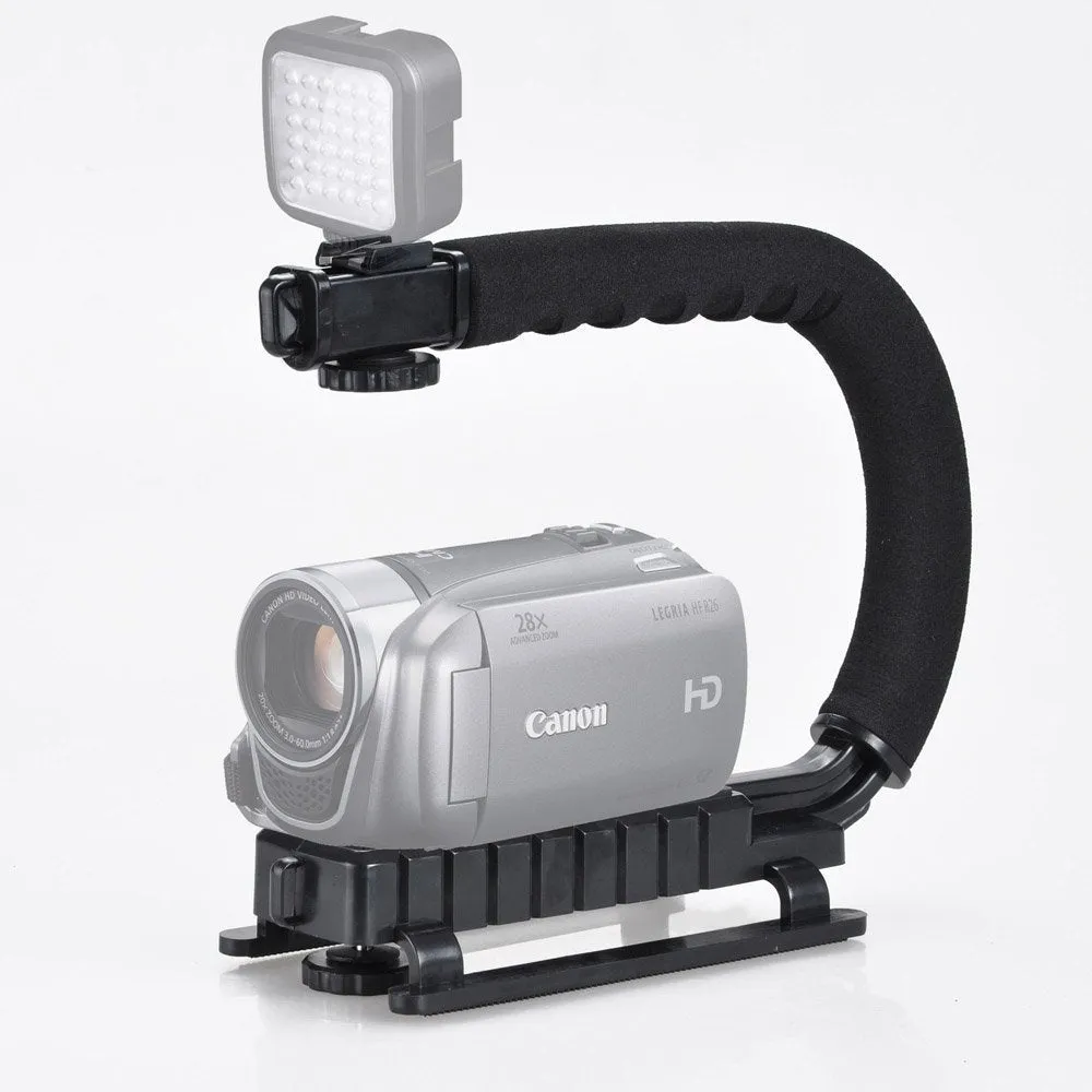 U-shaped aluminium alloy camera stabiliser 30x20cm with hot shoe mount