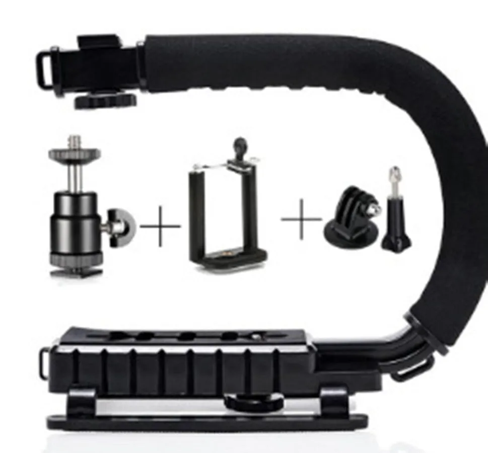 U-shaped aluminium alloy camera stabiliser 30x20cm with hot shoe mount