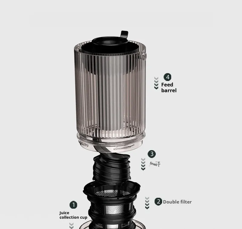 Full-automatic juicer in green with single mesh, PC food grade liner, 1001-1500ml capacity, USB power
