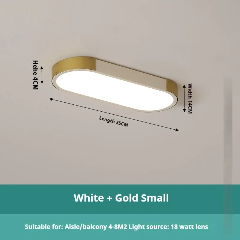 30cm LED tri-colour ceiling lamp with remote control in Black Gold finish for corridor installation