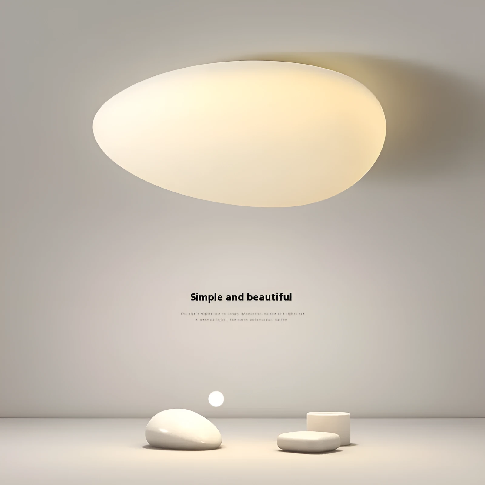 Modern minimalist LED ceiling light in White Endless finish for master bedroom 10-15 square metres