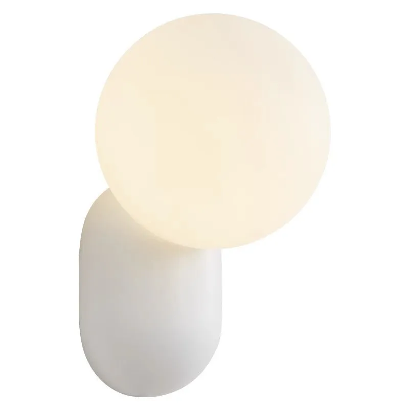 Nordic bedside wall lamp in black with acrylic shade and resin body