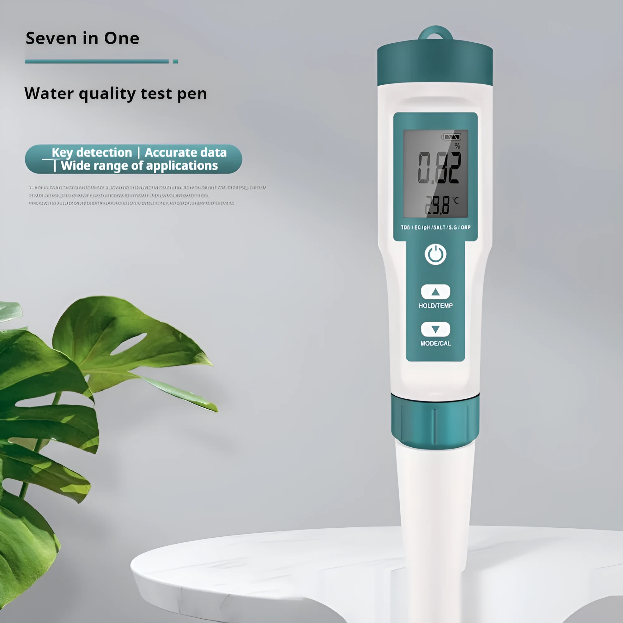 7-in-1 Water Quality Test Pen plastic pH TDS detector SGORP 183x37x37mm