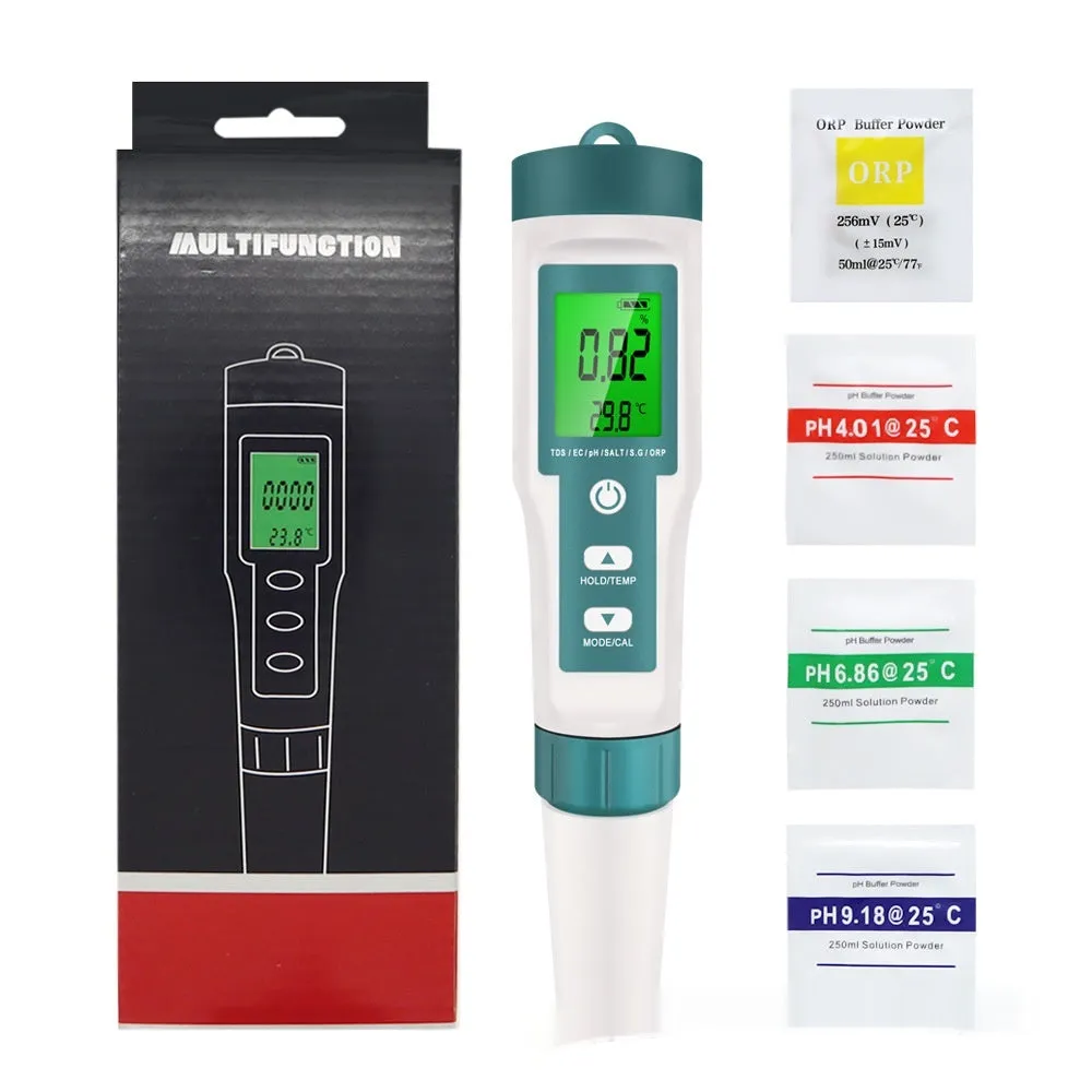 7-in-1 Water Quality Test Pen plastic pH TDS detector SGORP 183x37x37mm