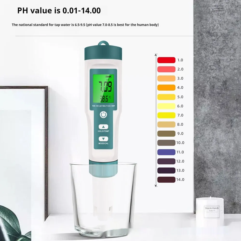 7-in-1 Water Quality Test Pen plastic pH TDS detector SGORP 183x37x37mm
